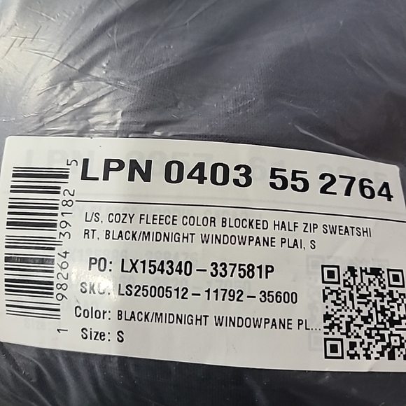 NEW Fabletics Women's Cozy Fleece Half Zip Mock Neck Sweatshirt Grey Sz S NWT - Picture 9 of 9